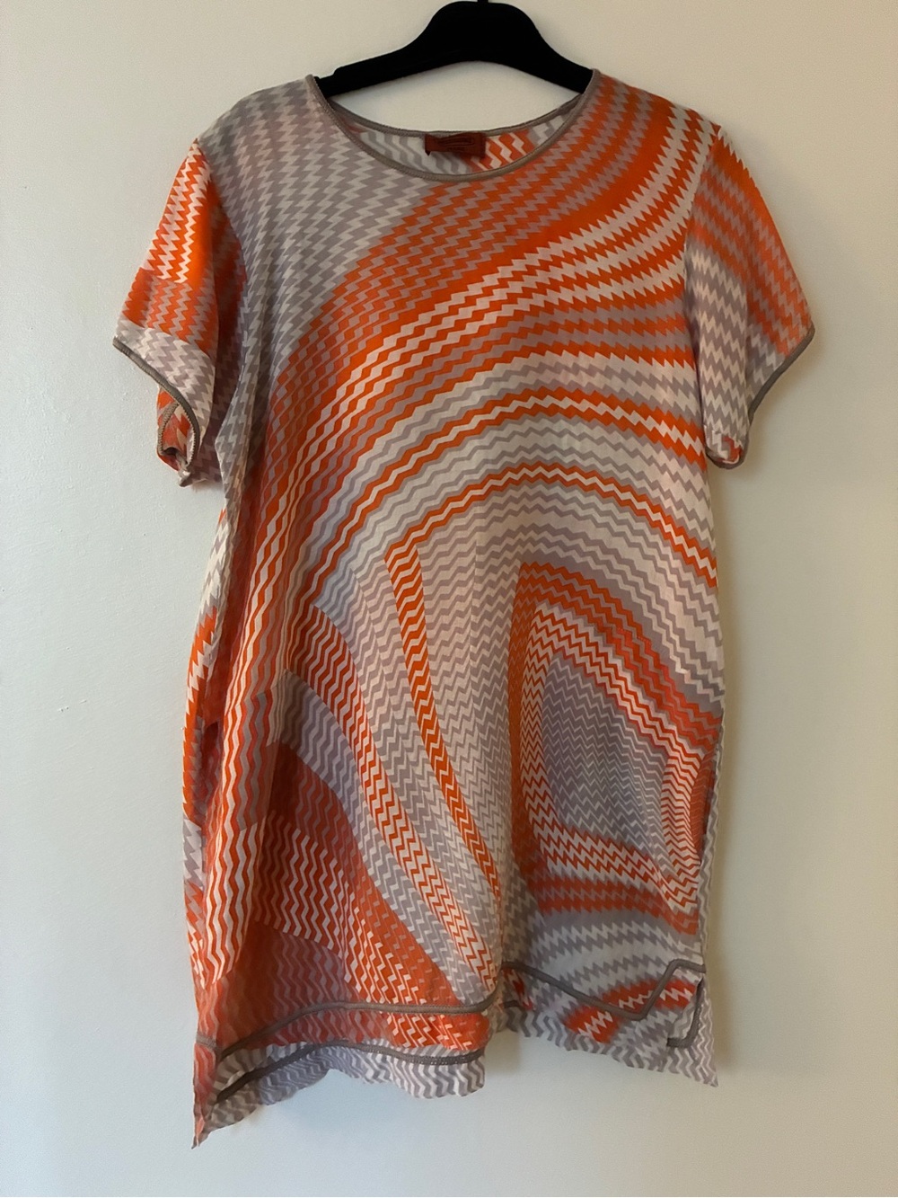 Missoni Mare Zigzag Tunic in Orange & Gray